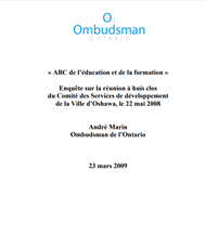 Couverture du rapport ABC de l'éducation et de la formation