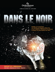 Couverture du rapport Dans le noir