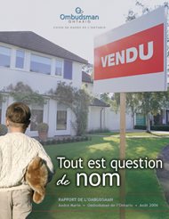 Couverture du rapport Tout est question de nom