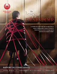 Couverture du rapport De l'espoir au désespoir