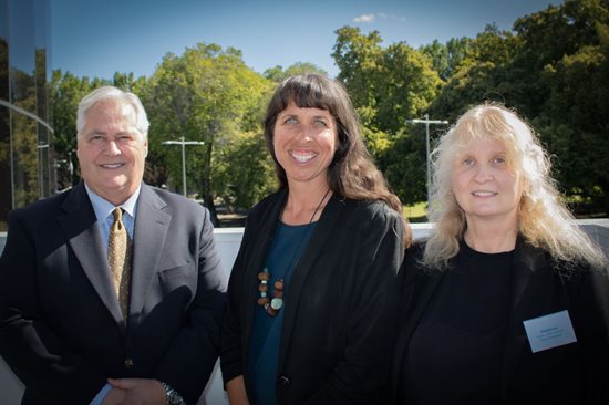 January 15, 2024: Ombudsman Paul Dubé and Diana Cooke, Director of Children and Youth (right) with Leanne McLean, Tasmania’s Commissioner for Children and Young People (centre), who invited them to deliver training in conducting child-focused investigations, Hobart, Australia.