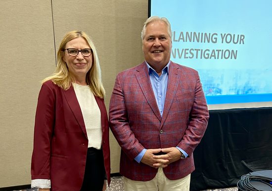 September 12, 2023: Deputy Ombudsman Barbara Finlay and Ombudsman Paul Dubé at the investigation training workshop they were invited to deliver at the United States Ombudsman Association annual conference, Atlanta.