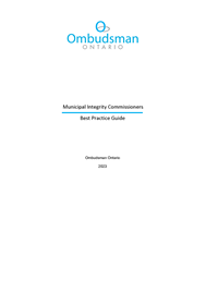 Link to Municipal Integrity Commissioners: Best Practice Guide