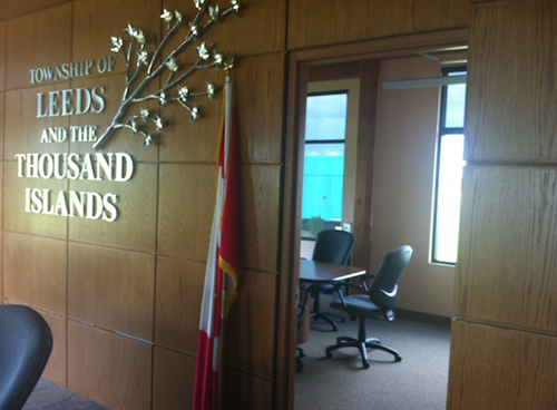 Figure 1 : Meeting room at the back of the township council chambers, known as the in camera meeting room.