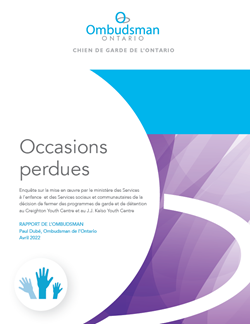 Couverture du rapport « Occasions perdues »