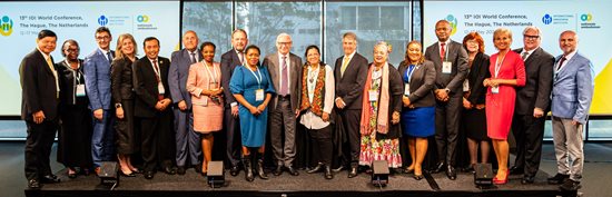 May 17, 2024: Ombudsman Paul Dubé, second from right, with fellow members of the International Ombudsman Institute (IOI) board, at the IOI’s quadrennial World Conference and General Assembly, The Hague.