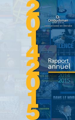 Couverture du rapport annuel de 2014-2015